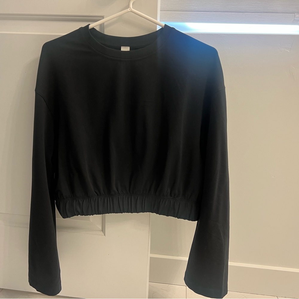 Lululemon Black Soft Jersey Relaxed Crewneck Pullover